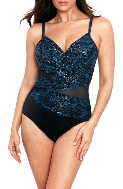 Miraclesuit Titania Jena One Shoulder One Piece Swimsuit In Black