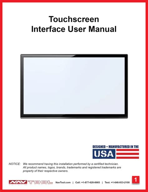 Touchscreen Interface User Manual for Apple CarPlay & Android Auto