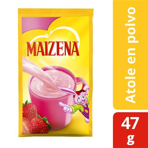 Fécula De Maíz Para Preparar Atole Maizena Sabor Fresa 47g