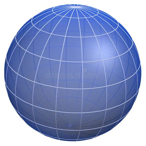 Globe Meridians Earth Model Stock Illustration Illustration Of