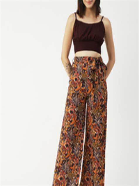 Buy Moomaya Floral Printed Crop Top With Palazzos Co Ords For Women