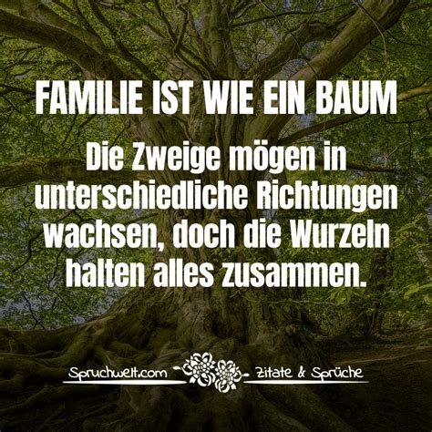 Familie ist wie ein Baum Zweige mögen in unterschiedliche