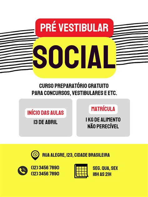 Pre Vestibular Social - Cartaz Pré Vestibular Social Colorido Informativo_20250227_180119_0000 ...