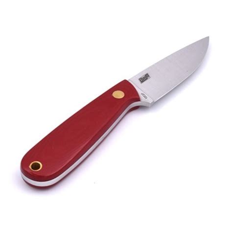 Brisa Necker 70 Red Micarta Flat Leather 004 9819 1549 Fixed Blades