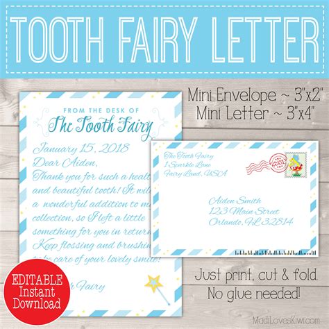 Tooth Fairy Letter First Tooth Free Printable - Printable Templates