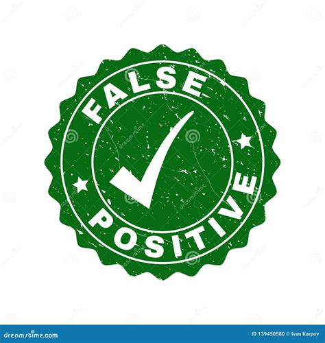 False Positive Grunge Stamp with Tick Stock Vector - Illustration of ...