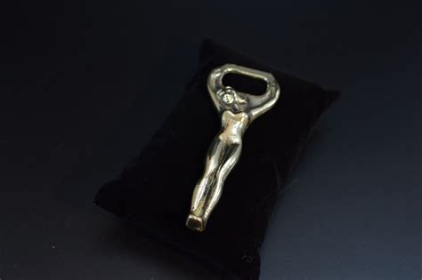 Vintage Brass Nude Lady Bottle Opener Kitsch Home Bar Man Cave Etsy