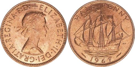 Großbritannien Half Penny 1967 MA Shops