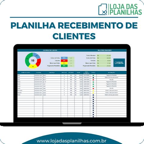 Planilha Controle De Recebimento De Clientes Em Excel