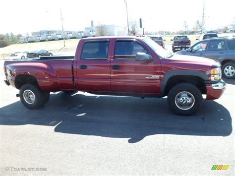 2004 Victory Red Gmc Sierra 3500 Slt Crew Cab 4x4 Dually 62098519