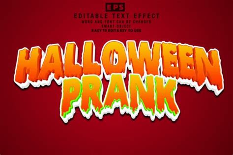 Halloween Prank 3d Editable Text Effect Graphic By Truevector