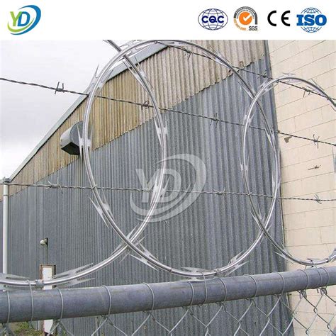 Yeeda Coiled Barbed Wire Fencing China Manufacturing 8m Length Razor