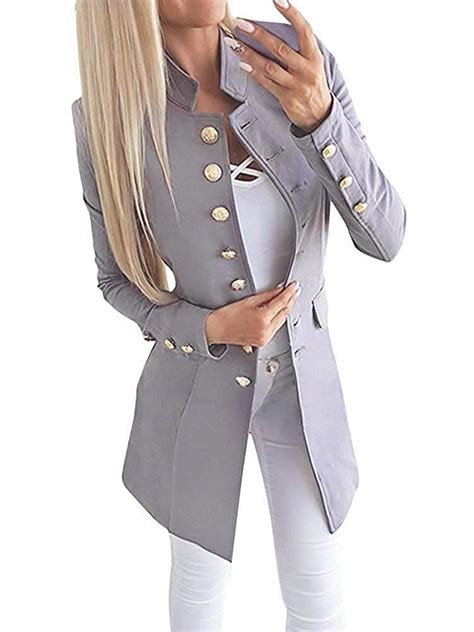 Kostüme Blazer Tomwell Damen Blazer Elegant Anzugjacke Mantel mit