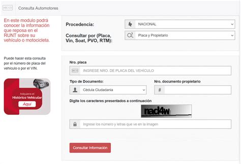 Cómo consultar el RUNT por placa y cédula Guía paso a paso