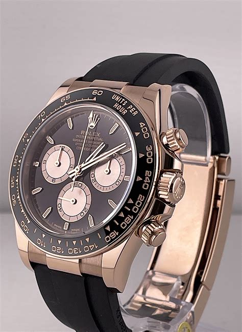 Ln Rolex Daytona Rose Gold On Strap Essential Watches