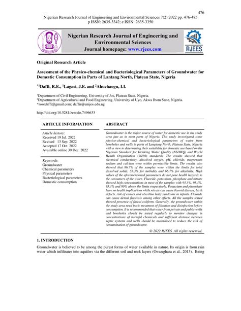 PDF Original Research Article Assessment Of The Physico Chemical And