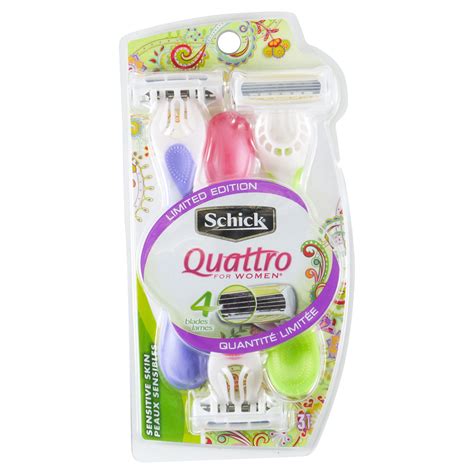 Schick Quattro For Women Sensitive Disposable Razor 3 Ct Women S