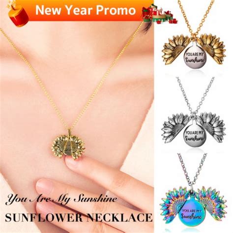 You Are My Sunshine Sunflower Necklace