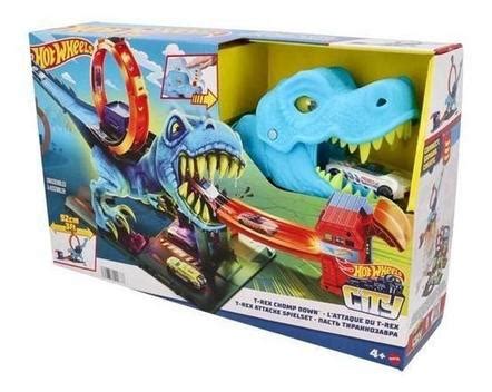 Hot Wheels City Pista Mordida Do T Rex Mattel Hkx42 92 Cm Pistas De Brinquedo Magazine Luiza
