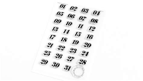 Stamp Set 4×6 Agenda Numbers Heidi Swapp Shop