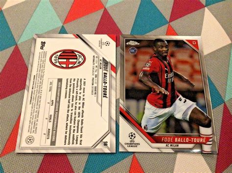 98 Fode Ballo Toure AC Milan RC 2021 22 Topps Chrome UEFA Champions