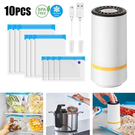 Electric Food Vacuum Sealer Machines With 10 Vacuum Sealer Bags