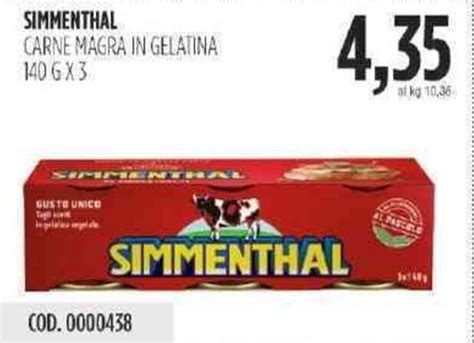 Simmenthal Carne Magra In Gelatina 140 G X 3 Offerta Di Carico Cash Carry