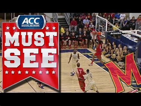 Maryland S Nick Faust Sneaks Behind Defense For Alley Oop Acc Must