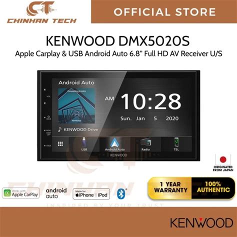 Kenwood DMX5020S Apple Carplay & USB Android Auto 6.8 Full HD AV ...