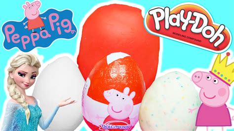 Juguetes de Frozen Huevos Sorpresa en español Peppa Pig Play doh Frozen