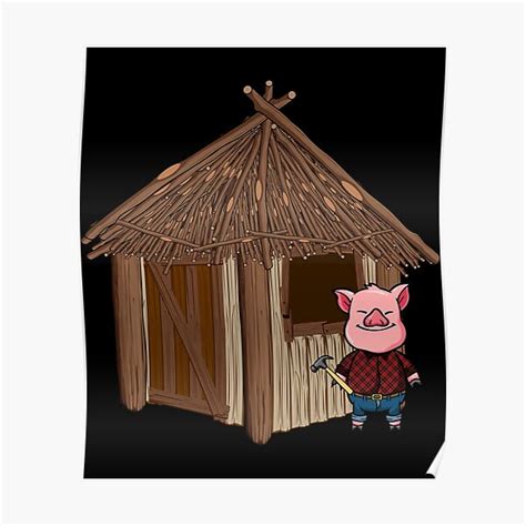 "Three Pigs Stick House Lazy Halloween Costume" Poster for Sale by goldwingstees | Redbubble