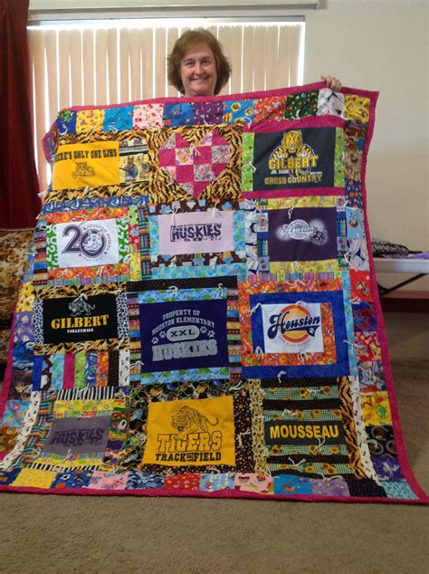 Template T Shirt Quilt Pattern With Different Size Blocks