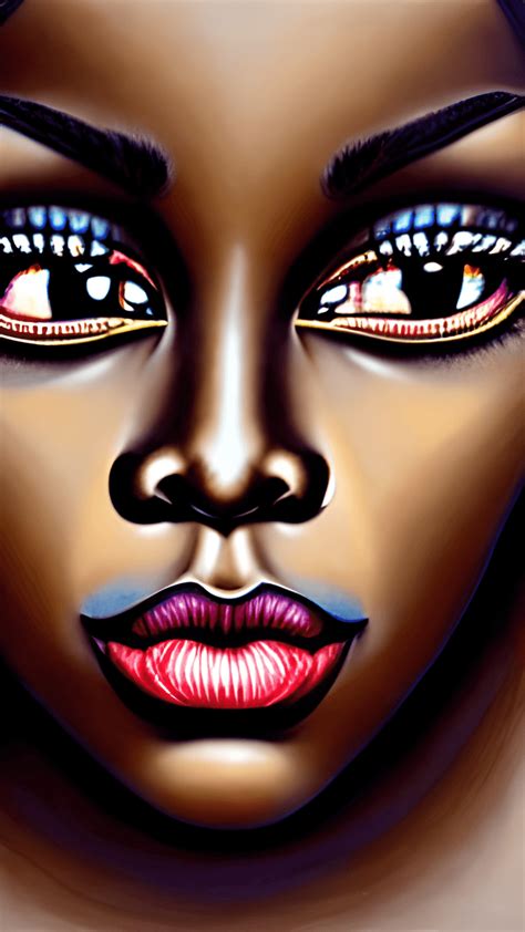 Melanin Woman Hyper Realistic Illustration · Creative Fabrica