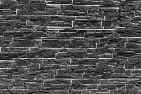 Horizontal Part Of Black Painted Brick Wall Abstract Black Brick Wall Texture For Pattern