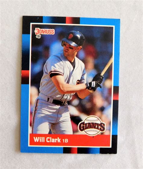 Will Clark Donruss 1988 Baseball Trading Card Giants First Base 204 EBay