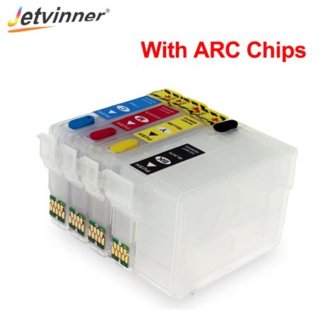 T Xl Refillable Ink Cartridge With Arc Chips For Epson Work Force