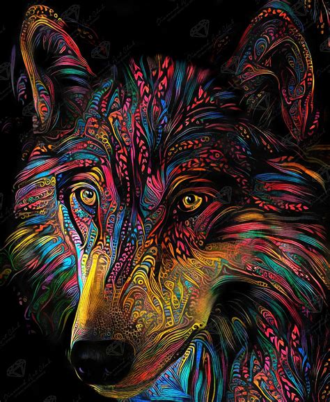 Colorful Wolf – Diamond Art Club