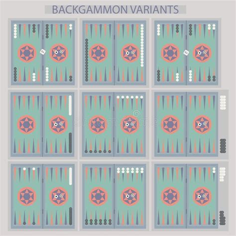 Backgammon Boards. Backgammon Variants Stock Vector - Illustration of ...