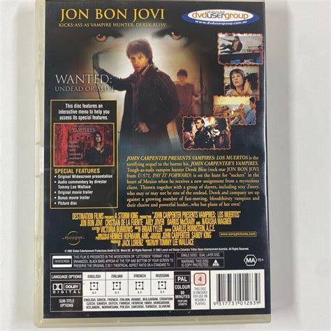 Vampires Los Muertos Jon Bon Jovi Dvd Australia Region