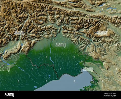 Friuli Venezia Giulia Autonomous Region Of Italy Colored Elevation