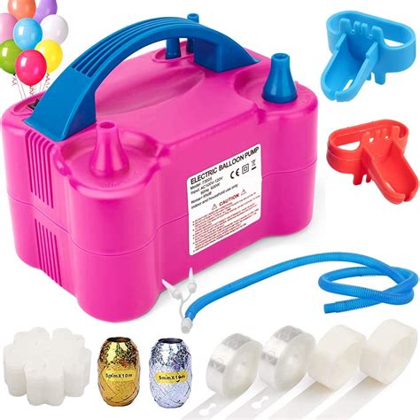 Snapklik.com : Balloon Pump, Portable Dual Nozzle Ballon Inflator Pump ...