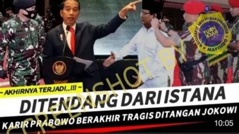 CEK FAKTA Prabowo Ditendang Dari Istana Karirnya Tragis Di Tangan Jokowi