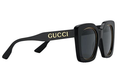 Gucci Oversize Square Frame Sunglasses Black 691318 J0740 1012 In