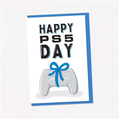 Happy Ps5 Day Playstation 5 Birthday Card Ps5 Birthday Etsy Uk