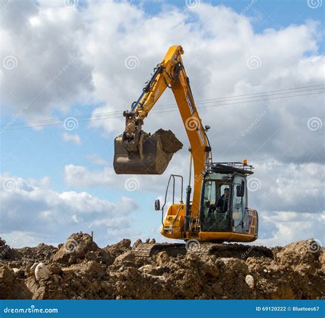 A Digger Moving Soil Editorial Photography Image Of Excavating 69120222