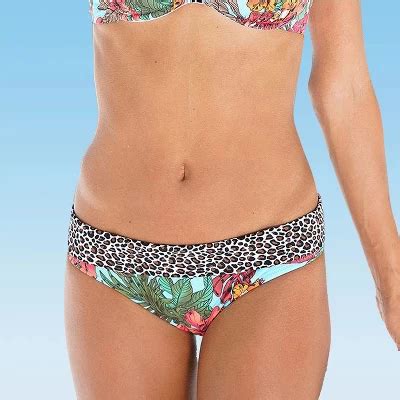 Women S Print Classic Bikini Swimsuit Bottom LASCANA Turquoise Print Floral 12 Target