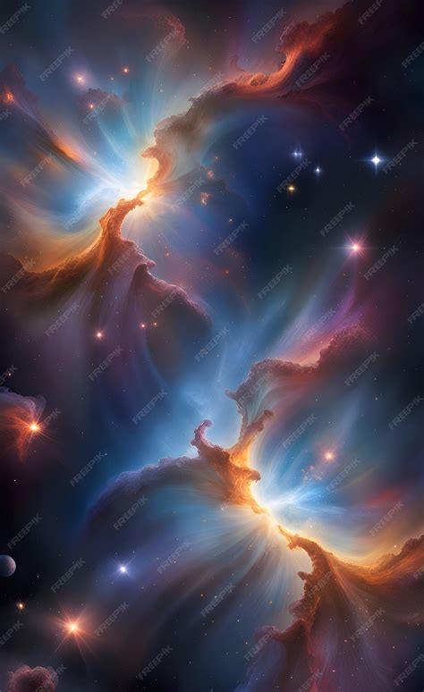 Premium AI Image | Nebula galaxy wallpaper background