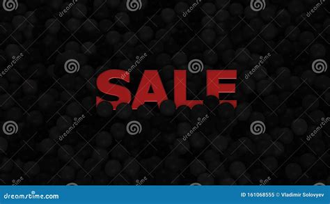 Word Sale In Red Letters In Black Balls Stock Illustration