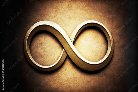 Infinity Symbol From Mathematics Graphic Bold Flat Lay On Textured