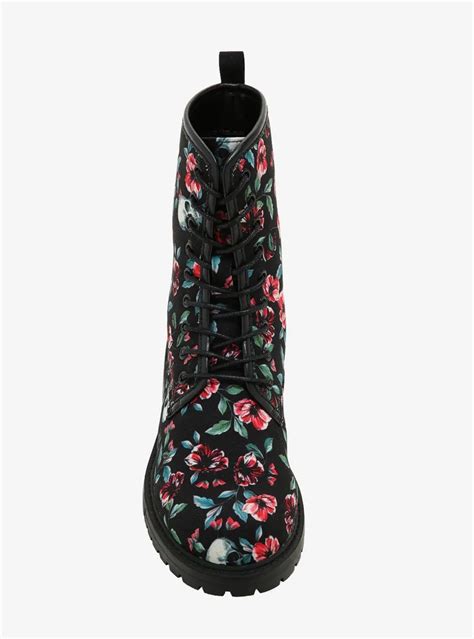 Hot Topic Skull Floral Combat Boots Mall Of America®